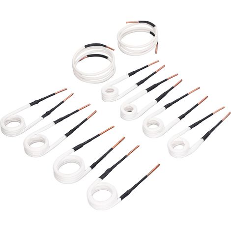 Kit de 10 bobines de chauffage par induction, outil d'extraction de boulons, fil à âme en laiton, accessoires haute fréquence, pièces d'allumage, 3,0 mm (1/5)