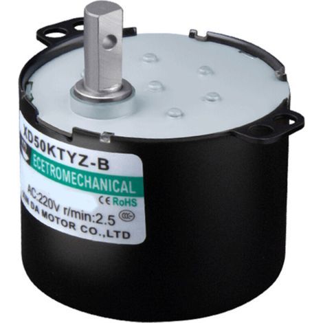 Moteur électrique synchrone 220V 6-10W – Couple élevé 10rpm – Faible bruit – Support CW/CCW – Longue durée de vie (1/4)