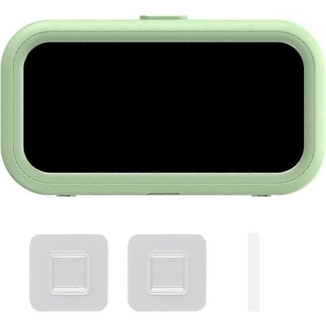 Support mural étanche pour téléphone portable, sans perçage, pour toilettes, vert-- (1/5)