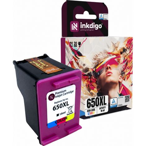 Inkdigo 650 XL Tinte kompatibel mit HP DeskJet 1515 InkAdvantage155 TÜV-zertifiziert (1/5)
