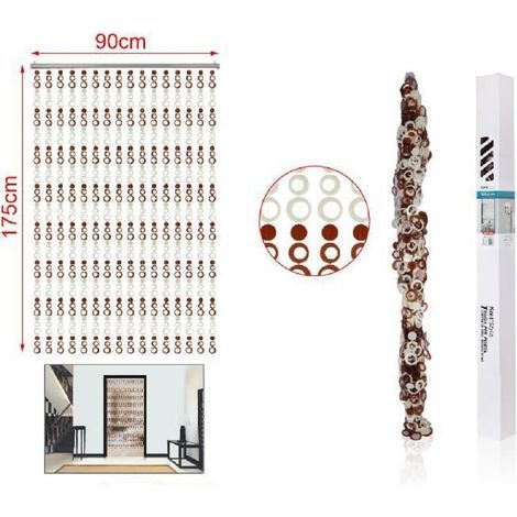 TrAdE Shop Traesio - Tenda Moschiera Con Anelli Cerchi Colorati Supporto Per Porta 90 X 175cm 2002916 - (1/2)