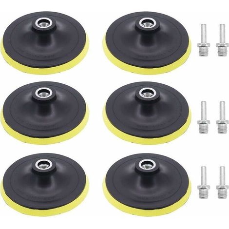 6 Pcs 5 Pouce 125mm Assiette de Ponçage avec M14 Mandrin Plateau de Ponçage pour Perceuse, Meuleuse d'angle (1/5)
