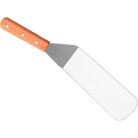 Spatule à steak en acier inoxydable avec poignée, ustensile de grillage multifonctionnel adapté à la viande, au poisson et aux crêpes, facile à nettoyer et résistant à la chaleur (1/5)