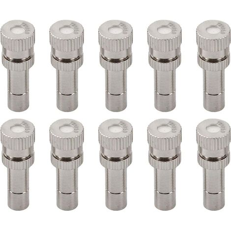 Buse d'arrosage buse d'irrigation en cuivre réglable tête de brouillard d'eau Micro brumisation accessoires semis serre jardin 50 pièces 0.8mm(0.0315in) 20 Pièces 0.5mm(0.0197in) (1/5)