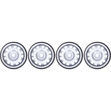 4 Stück 1/10 RC Beadlock-Radnaben, 12 Löcher, Metall-Radnaben-Ersatz für AXIAL/HSPSilver (1/5)