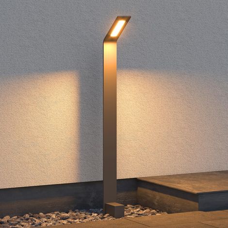 Mai & Mai Außenleuchte 128x98x808mm IP65 Wegeleuchte Außen  Pollerleuchte für Garten, 3000K Stehlampe Gartenlampe  Außenlampe Standleuchte Sandgrau dunkel 6W Pfadfinder (1/5)