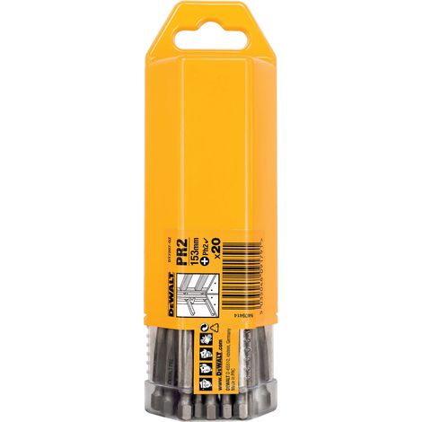 Lotto di 20 punte lunghe per avvitatore per cartongesso PR2 DEWALT DT7207-QZ
