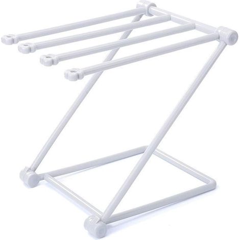 Porte-Serviette sur Pied Pliable,Porte-Serviettes Salle de Bains avec Conception à 4 Barres Convient pour la Chambre à Coucher, la Salle de Bain, la Cuisine ou Tout Autre Endroit Souhaité (1/5)
