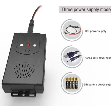 Répulsif à rongeurs pour moteurs de voiture à ultrasons, intérieur et extérieur. Alimenté par batterie de voiture ou répulsif à rongeurs sans fil pour éloigner les rongeurs de la voiture. (1/4)