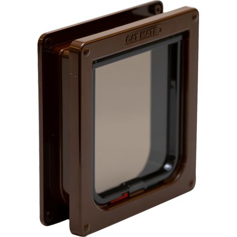 Cat Mate 4 Way Lock Cat Flap con Porta Liner Fino a 50 mm, Marrone (235B) (1/5)