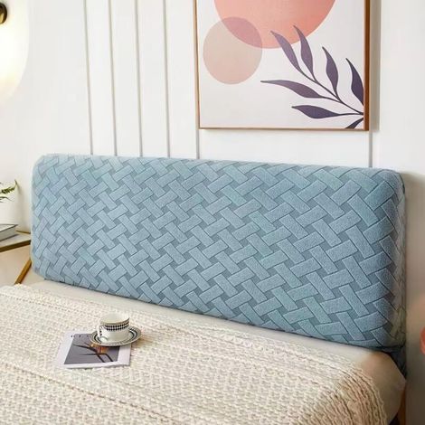 Bleu 150cm(150-160) Housse De Tête De Lit Protecteur Housse De Tête De Lit Solide Conception Tête De Lit Housse De Tête De Lit Lavable Amovible Chambre