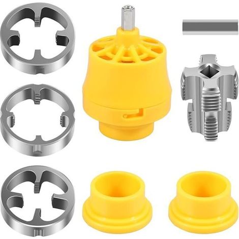 Kit d'outils électriques pour filetage PVC, ouvre-trou pour tuyau d'eau, ouvre-trou double pour tuyau d'eau, foret, outil de perçage électrique pour tuyau d'eau PPR PPE (4 à 6 minutes) (1/5)
