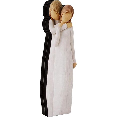 Sister figurine, symbol of friendship in hand-carved linden wood (A) (1/5)