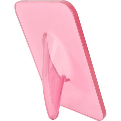 Vase à fleurs rectangulaire en acrylique transparent avec cadre photo, idéal pour la table à manger ou le bureau (rose). (1/5)