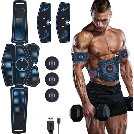 Appareil d'électrostimulation abdominale EMS 2022 pour le fitness à domicile et la musculation. Rechargeable par USB. (1/3)