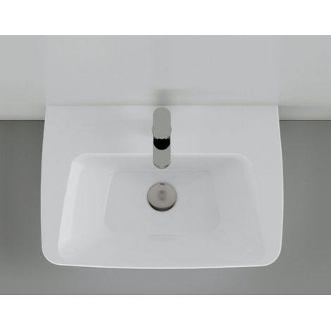 Lavabo Hera appoggio 78x43 monoforo in ceramica bianco lucido di (1/2)