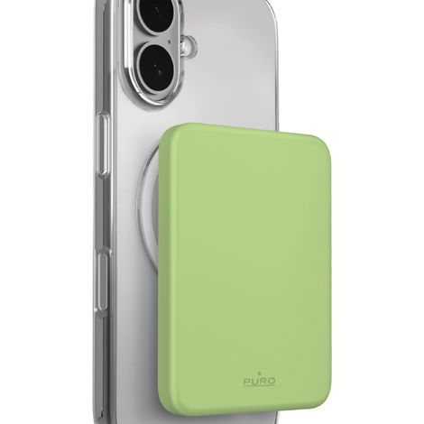 Batterie externe magnétique MagSafe USB-C ultra-mince de 4200 mAh - Verte (1/2)
