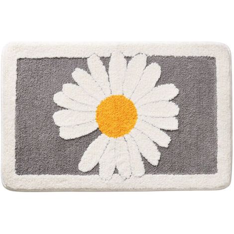 Tapis d'entrée floqué domestique épais tapis anti-dérapant de salle de bain tapis de pied absorbant pour porte de salle de bain (4060CM) (1/5)