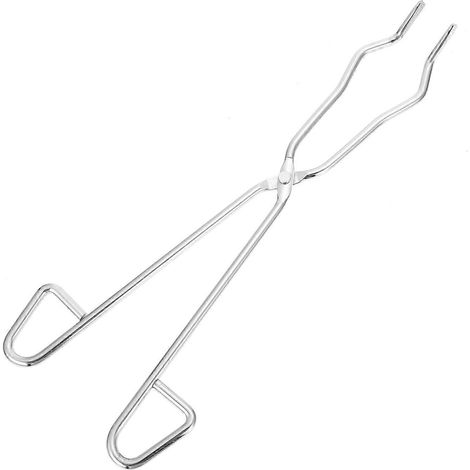Pince à creuset de laboratoire en acier inoxydable (350 mm, argent), 1 pièce-33X10CM-Silver (1/3)