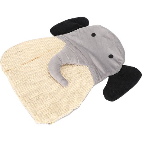 Tapis à griffer en sisal motif chat, jouet pour dormir, jouer et se rafraîchir, fournitures durables, éléphant (1/5)