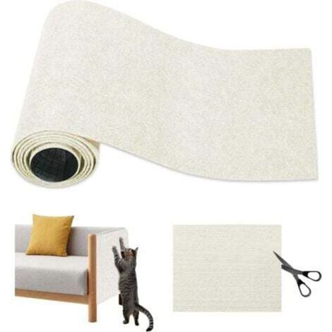 Protection anti-griffures pour canapé pour chat, protection anti-griffes pour canapé pour chat, protection anti-griffures pour chat - 40 × 200 cm blanc cassé (1/4)