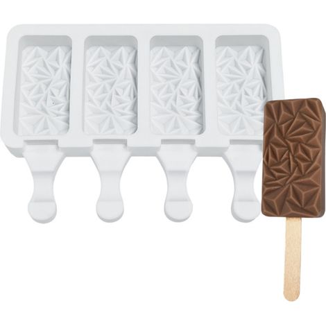 à glace en silicone moule à 4 alvéoles pour glaces maison et