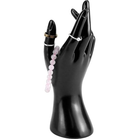 Présentoir à bijoux modèle manuel en résine de haute qualité pour bagues , bracelets , colliers , noir , accessoires photo et décoration intérieure (1/5)