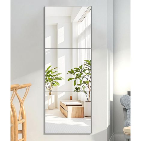 Miroir Mural Adhésif Miroir Autocollant Adhesif Grand Miroir Mural Rectangulaire pour Chambre Salle de Bain Dressing Salon (1/5)