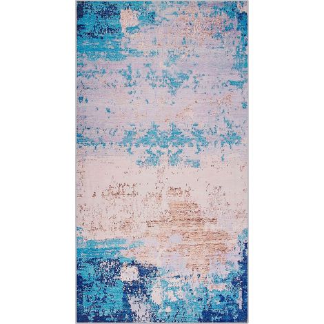 Tappeto a pelo corto azzurro 80 x 150 cm Inegol