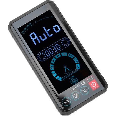 Multimètre numérique à écran tactile, identification automatique, testeur avec commande vocale en anglais (1/5)