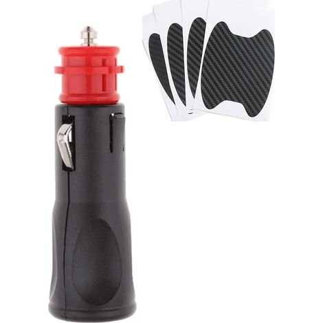 Allume Cigares Fiche,Prise allume cigare male,Adaptateur male allume cigare,Film Autocollant Poignée Voiture,Prise Fiche Male Allume Cigare 12V-24V,1PC (1/5)
