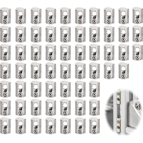 Écrou En T M4 Profilé Aluminium Bille Ressort Nickelé, 60 Pièces (1/5)