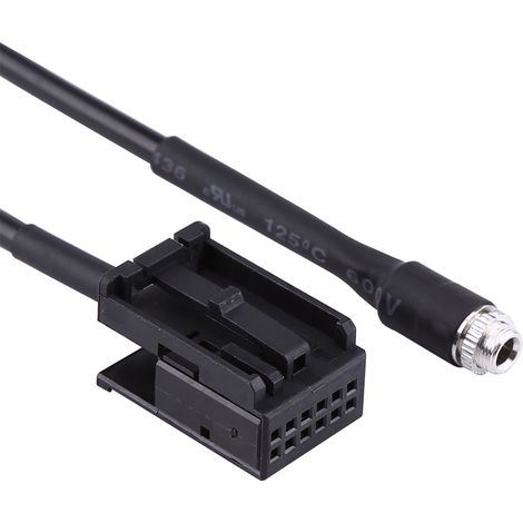 Câble adaptateur auxiliaire femelle noir pour voiture BMW E85 E86 Z4 CD X3 E83, prise 12 broches pour iPod (1/5)