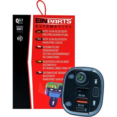 Trasmettitore FM - 2× USB-A + USB-C PD EPBTT02 (1/5)