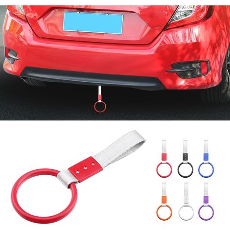 Poignée De Tirage Pour Voiture - Anneau Ronde En PVC - Sangle Renforcée En Nylon - Fixation En Acier - Pour Intérieur Auto Ou Bus - 1 Pièce (1/5)