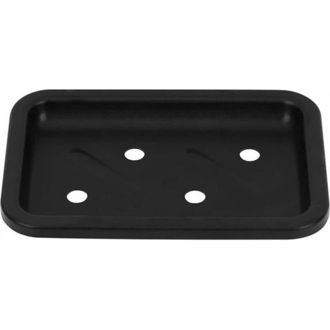 Récipient à Savon 1 Pc Porte-Savon en métal Noir Porte-Savon en Aluminium Savon Porte-Vaisselle Plateau de Salle de Bains Accessoires de Salle de Bains Boîte à Savon Mural (1/5)
