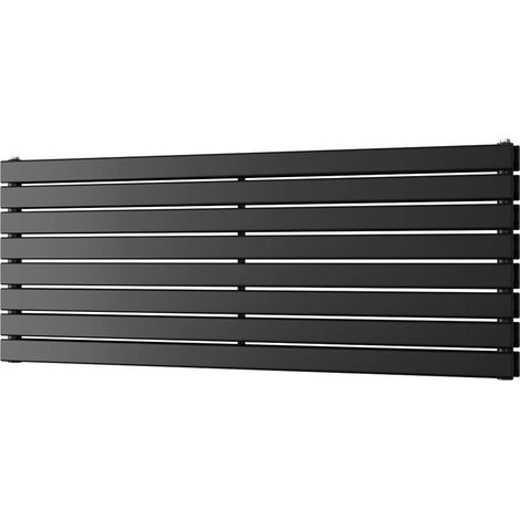 Typhoon Axis - Black Horizontal Radiator H544mm x W1400mm Double Panel