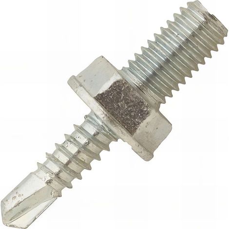 Piton mâle autoperceur tête hexagonale à embase filetage métrique au dessus de la tête 7 x 10 mm - SCELL-IT