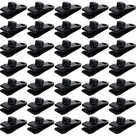 Lot de 30 Clip de Bâche Tente, Pince pour Bâche de Verrouillage pour Auvent Fixation Camping Toile Ombrage Bache de Piscine (1/5)