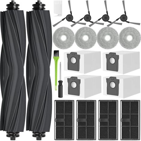 X40 Ultra Accessoires pour Dreame L10s Ultra Gen 3 / X40 Ultra Complete/Mova P50 Pro Ultra / L40 Ultra Pièces de Rechange 4 Sacs à Poussière 2 Brosse Principale 4 Chiffons 4 Filtres 4 Brosse Latérale (1/5)