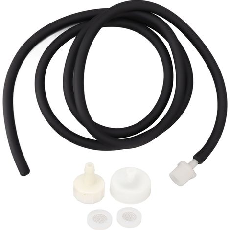 Kit lavement portable réutilisable en silicone noir 200cm, tube de douche pour nettoyage anal, colon et vagin (1/5)
