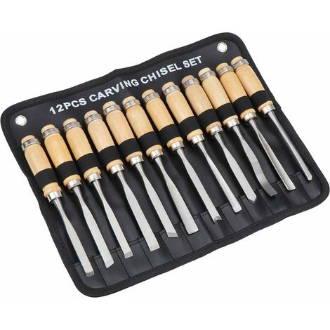 Green Mobility-12pcs Menuiserie Couteau à Découper Kit, ux à Bois, Idéal pour DIY Art Craft Argile Les Débutants de Menuisie (1/5)