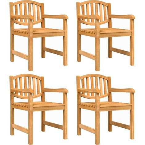 Maison Exclusive - Gartenstühle 4 Stk. 58x59x88 cm Massivholz Tea