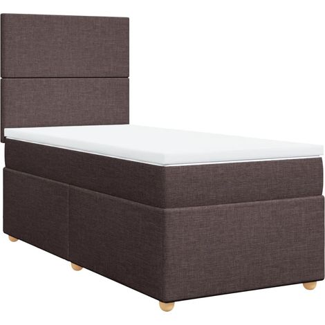 Maison Exclusive - Boxspringbett mit Matratze Dunkelbraun 80x200