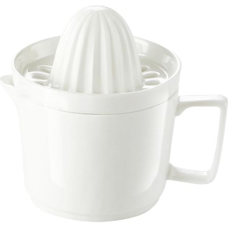 Presse-agrumes Manuel en Céramique Blanc Séparation de Pulpe et Design Ergonomique, pour Maison et Boutique de Fruits, Extraction Facile de Jus de Citron et Raisin (1/5)