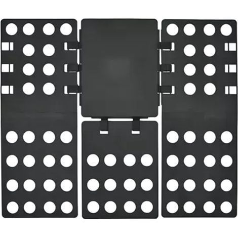 Planche à plier les vêtements pour t-shirts, structure stable et pratique, gain de temps et de travail, noire (1/5)