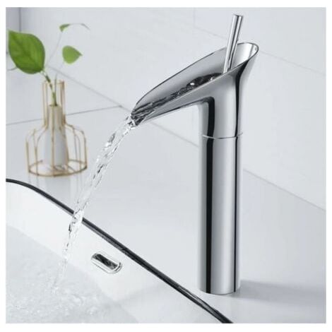 Wasserhahn Badezimmer, Waschbecken Wasserhahn Bad Einhebelmischer Chrom Retro Waschbeckenarmatur, Messing Hohe Arbeitsplatte Waschbecken Wasserhahn Waschbeckenarmatur Waschtischarmatur (1/5)