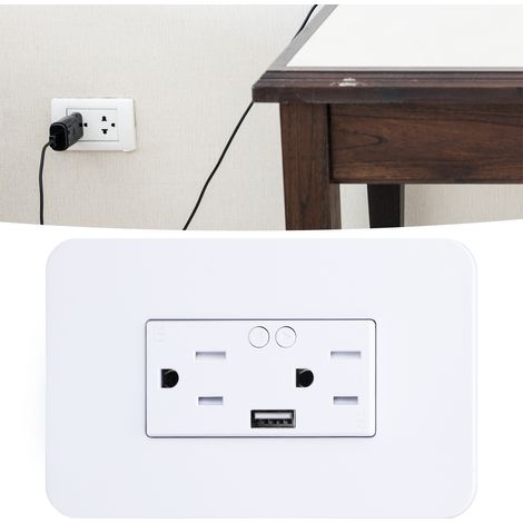 Intelligente Wandsteckdose KS-604S mit Graffiti-Design, WLAN-App, Timer, Fernbedienung, USB-Zonensteuerung, AC110-125V (1/5)