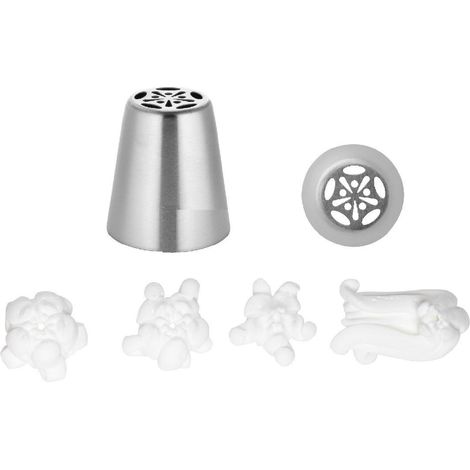Bocchetta russa floreale con timbro acciaio inossidabile 24 mm