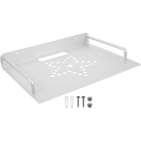 Étagère pour décodeur STB en aluminium pour salon, support simple pour routeur (blanc) (1/5)